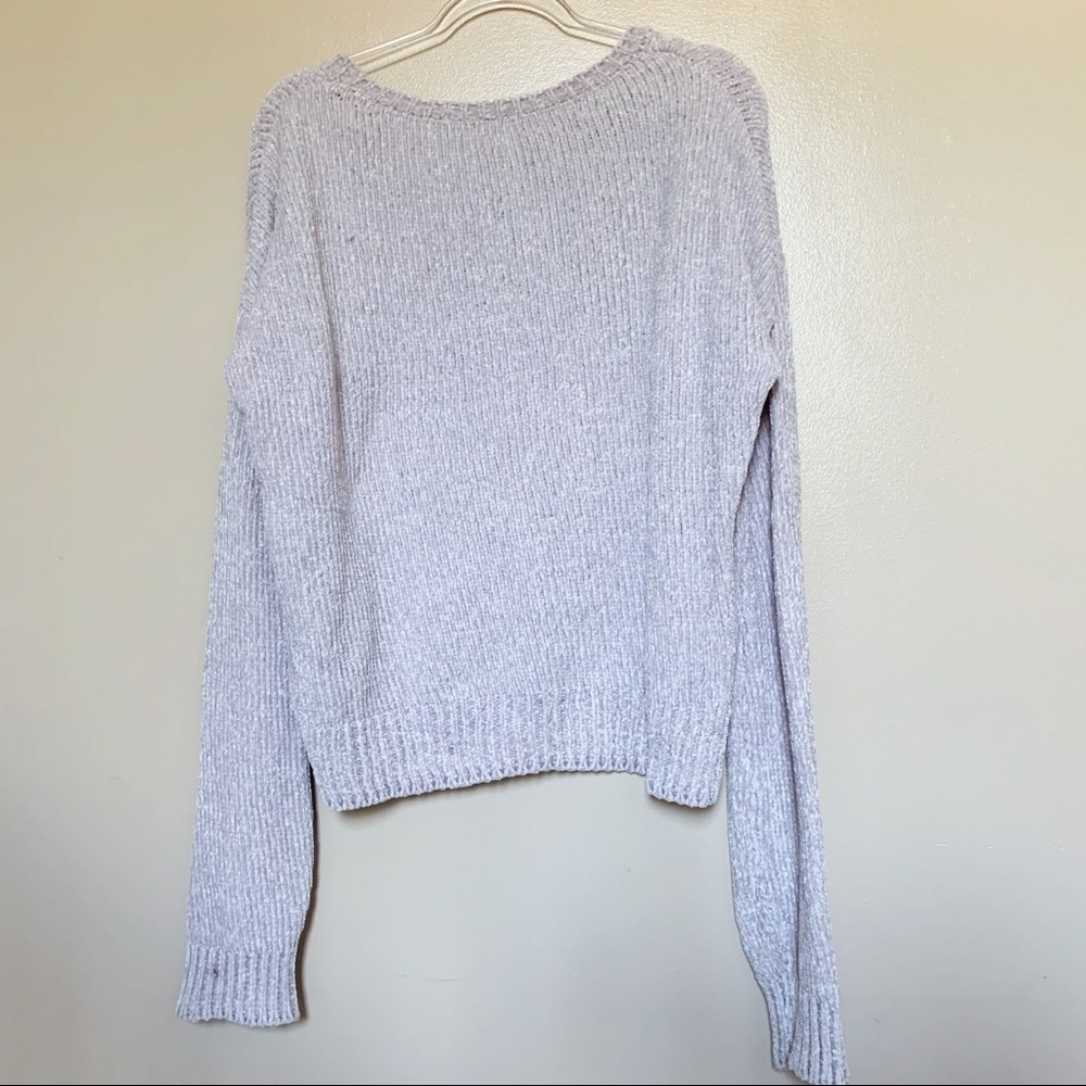 CHARLOTTE RUSSE - lilac knitted sweater Sz M - Picture 5 of 6